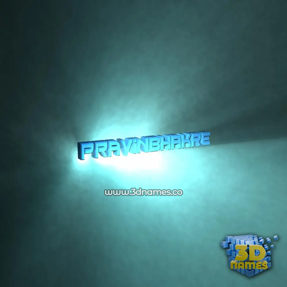 pravinbhakre in Light Shine style - 3D name wallpaper