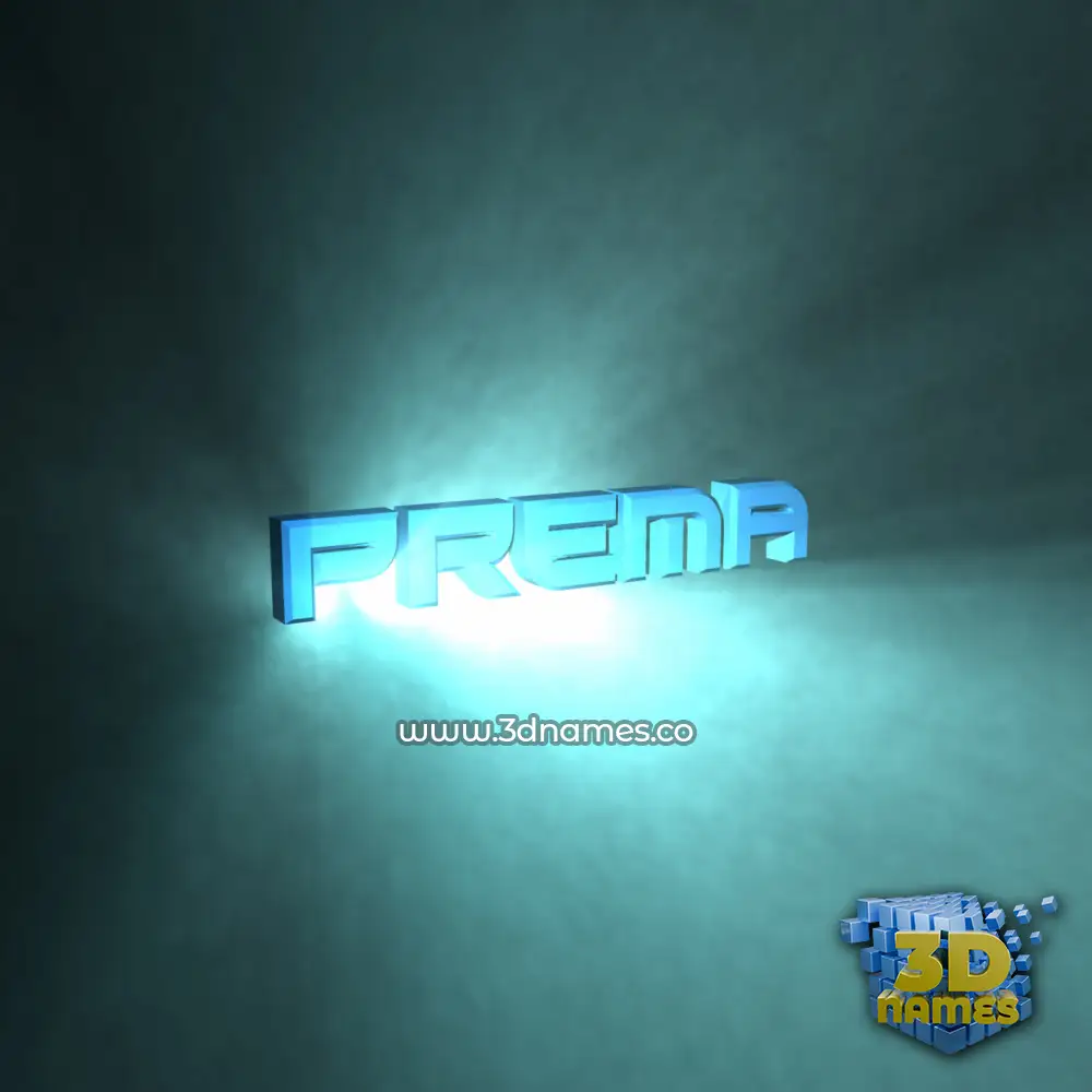 prema in Light Shine style - 3D name wallpaper