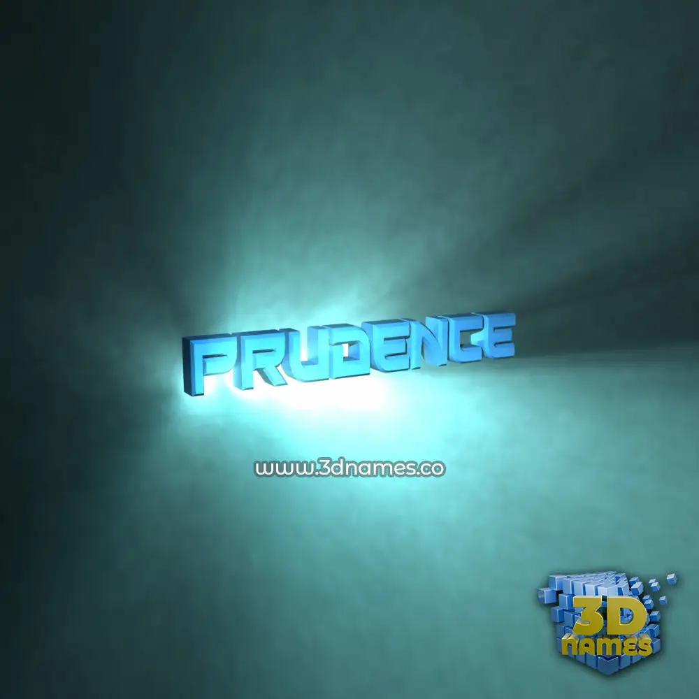 prudence in Light Shine style - 3D name wallpaper