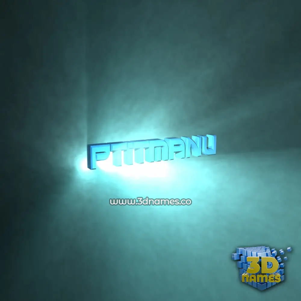 ptitmanu in Light Shine style - 3D name wallpaper
