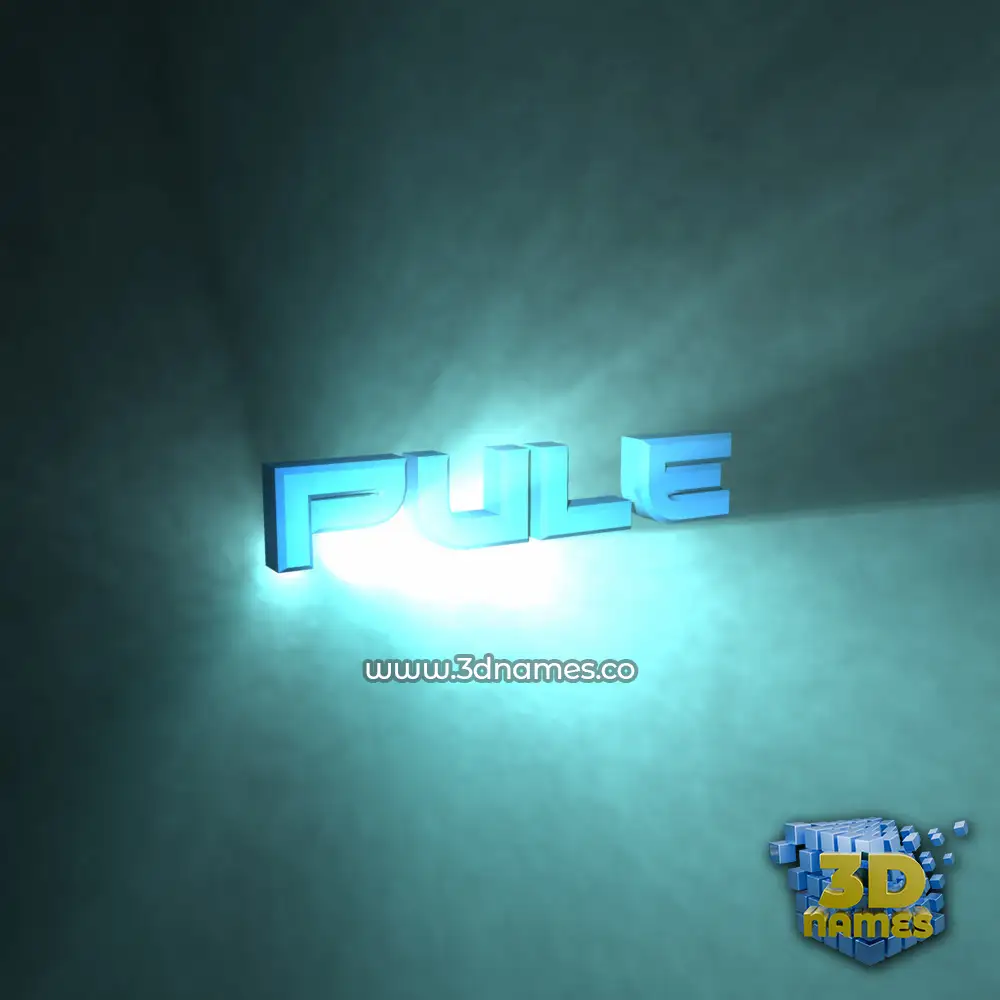 pule in Light Shine style - 3D name wallpaper