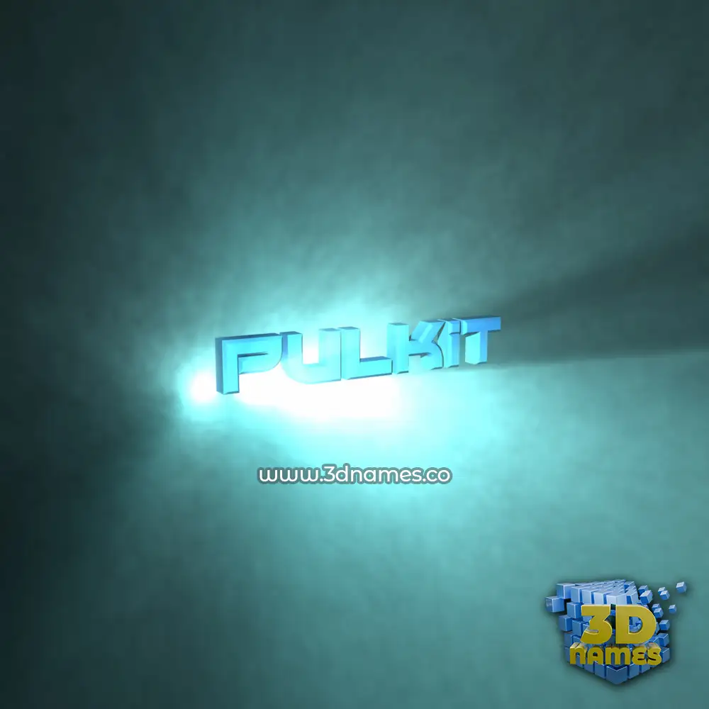 pulkit in Light Shine style - 3D name wallpaper