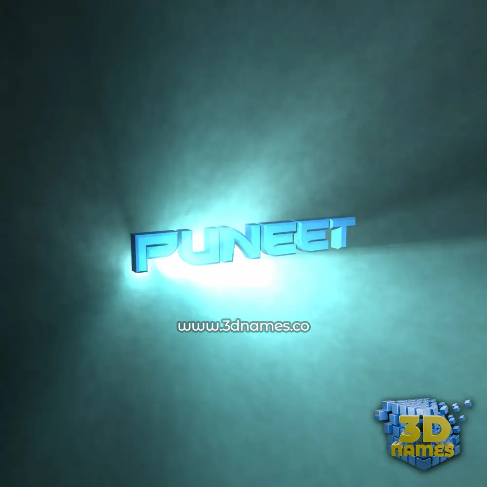 puneet in Light Shine style - 3D name wallpaper