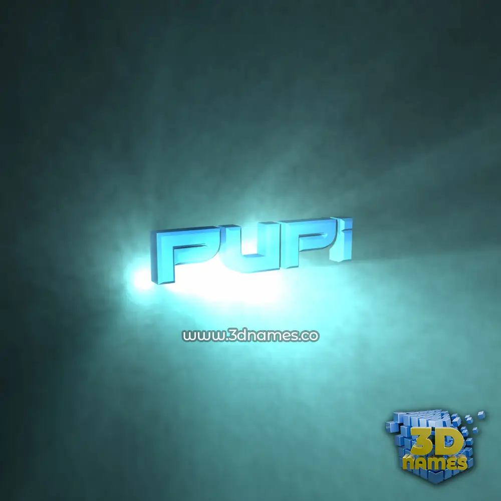 pupi in Light Shine style - 3D name wallpaper