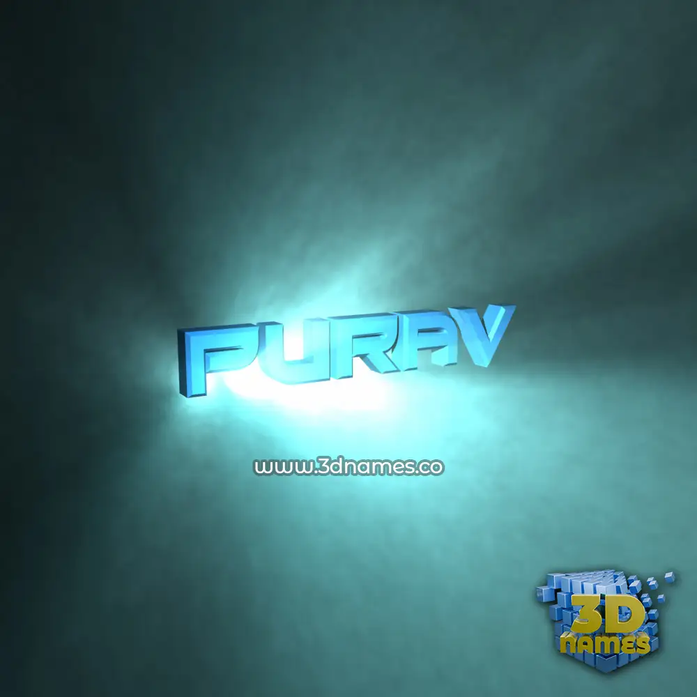 purav in Light Shine style - 3D name wallpaper