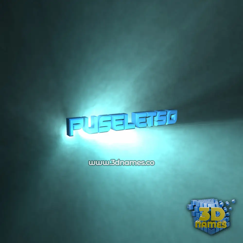 puseletso in Light Shine style - 3D name wallpaper