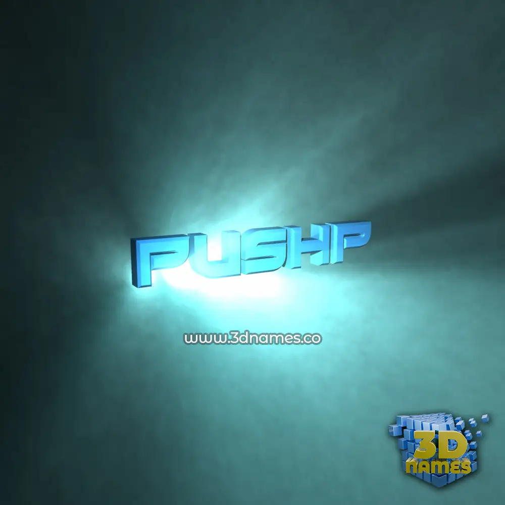 pushp in Light Shine style - 3D name wallpaper