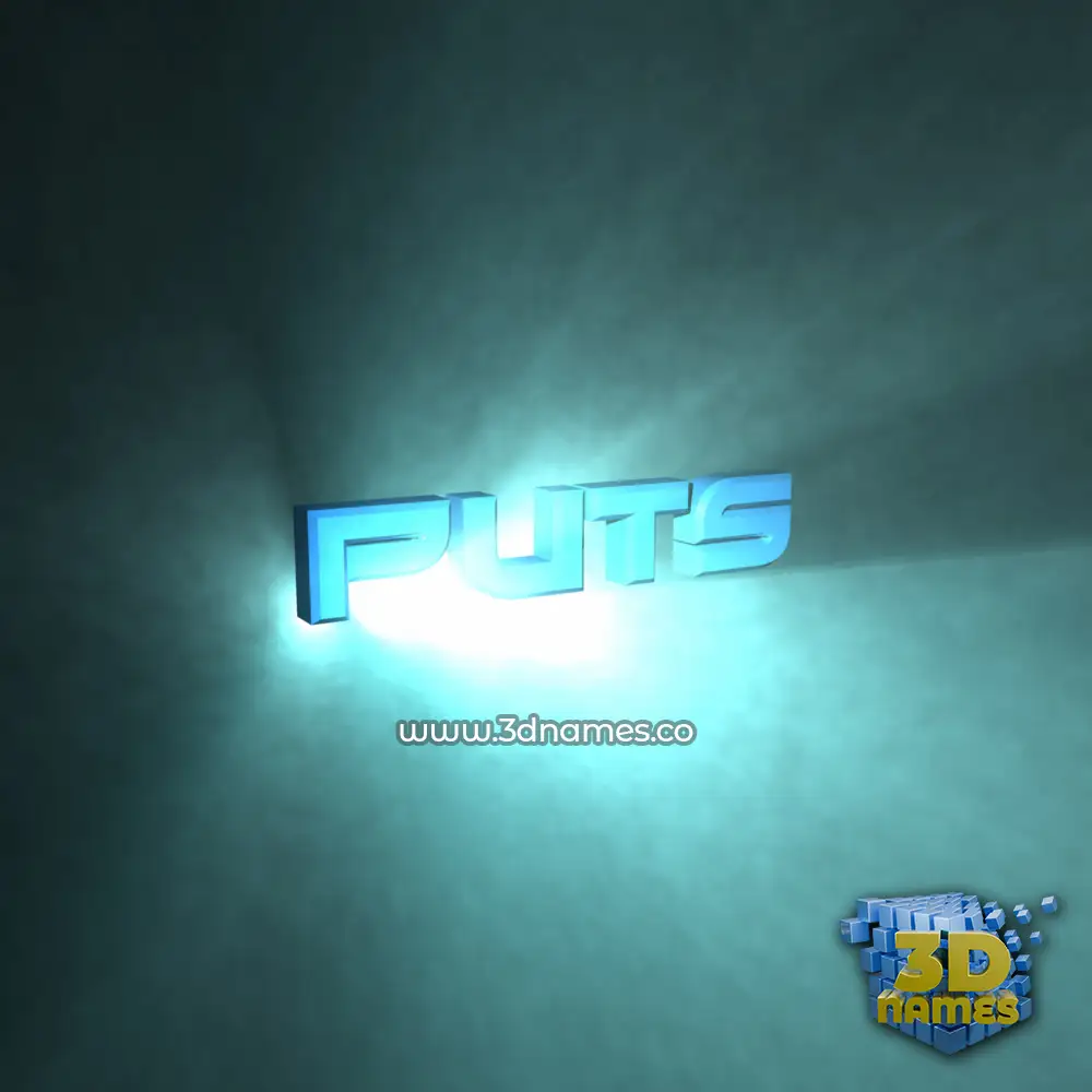 puts in Light Shine style - 3D name wallpaper