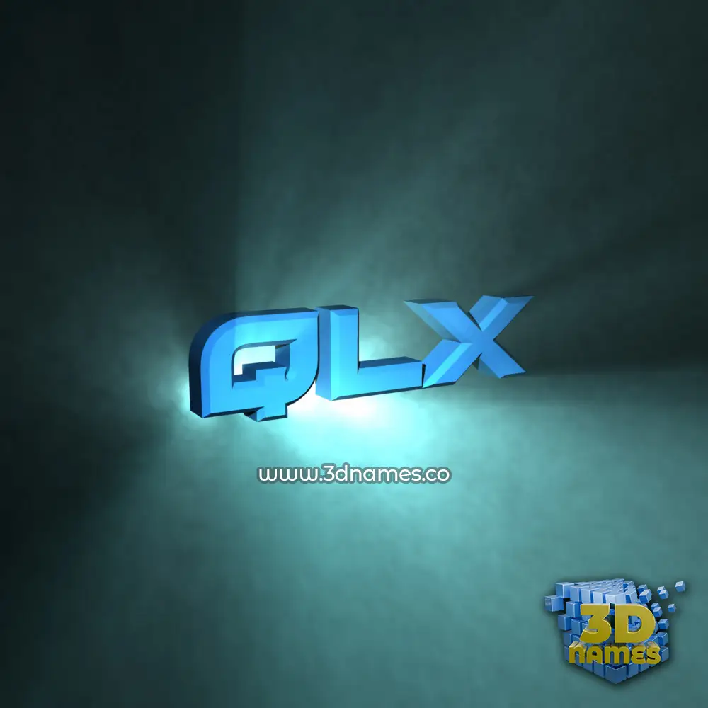 qlx in Light Shine style - 3D name wallpaper