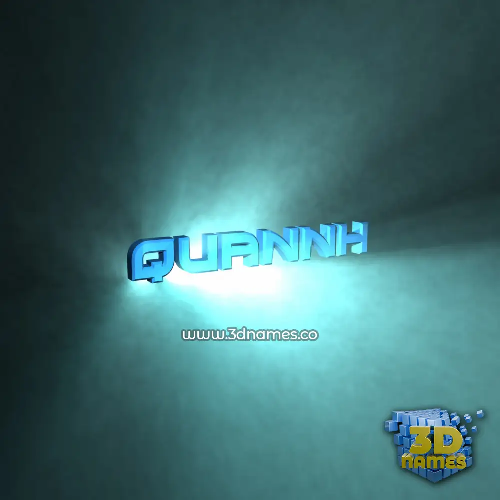 quannh in Light Shine style - 3D name wallpaper
