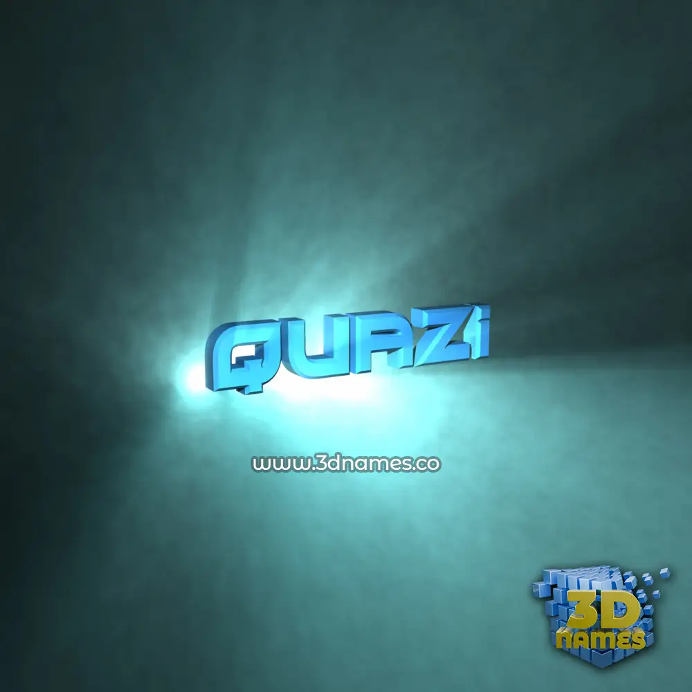 quazi in Light Shine style - 3D name wallpaper