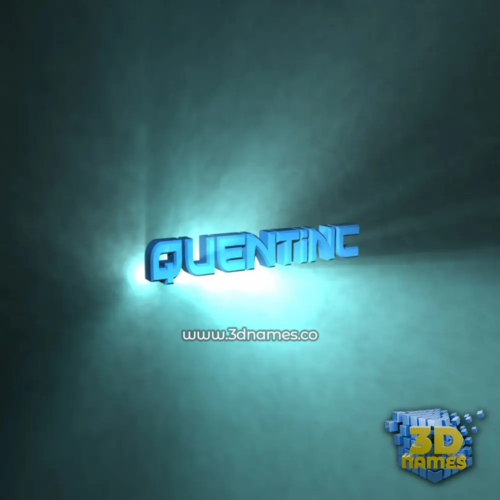 quentinc in Light Shine style - 3D name wallpaper