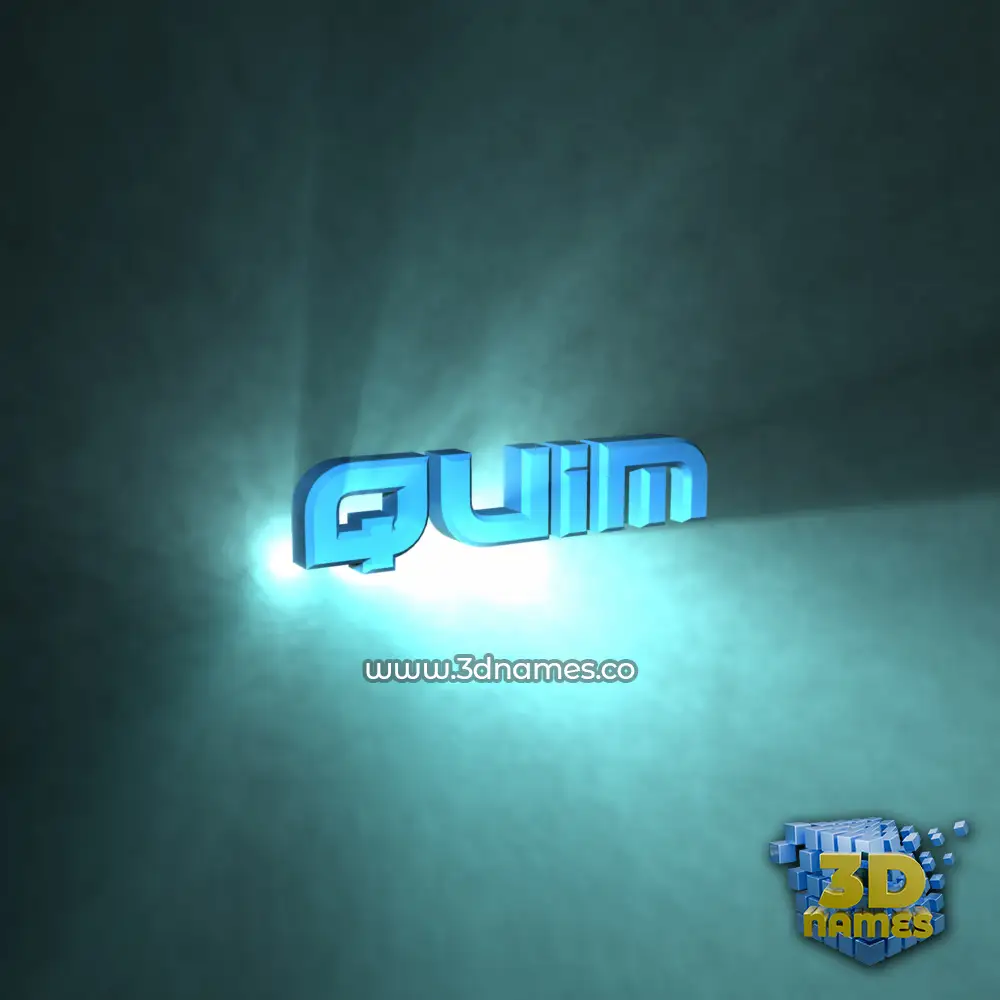 quim in Light Shine style - 3D name wallpaper