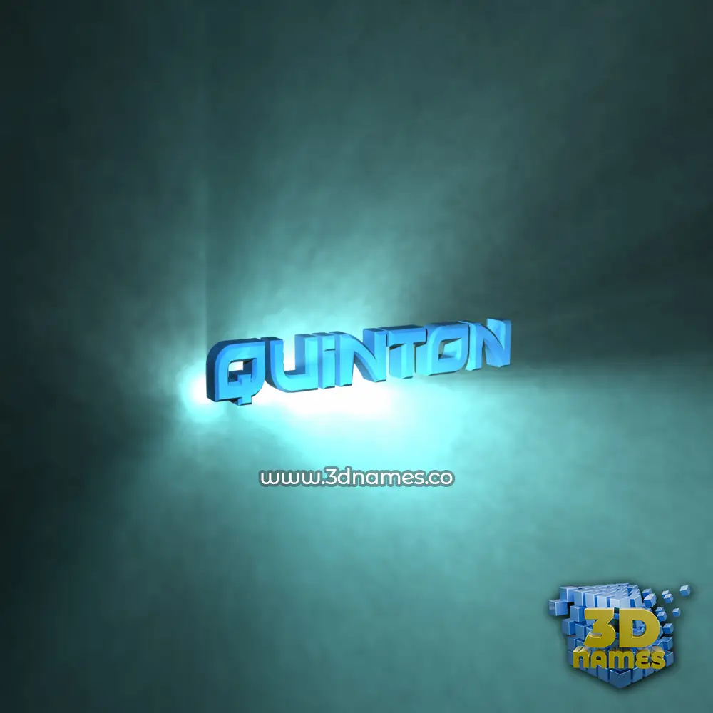 quinton in Light Shine style - 3D name wallpaper