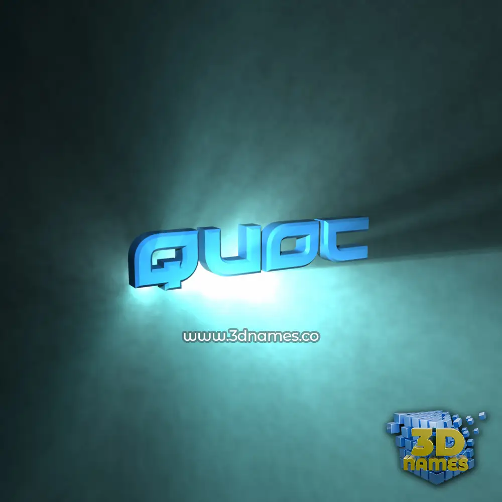 quoc in Light Shine style - 3D name wallpaper