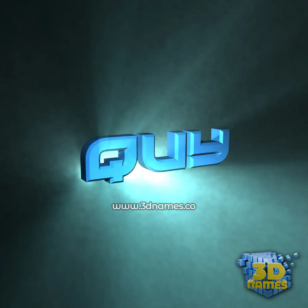 quy in Light Shine style - 3D name wallpaper