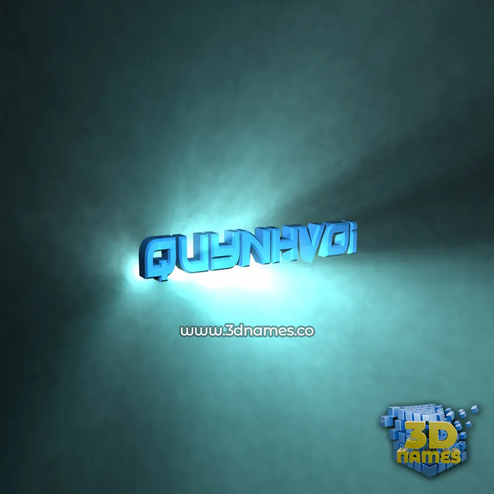 quynhvoi in Light Shine style - 3D name wallpaper