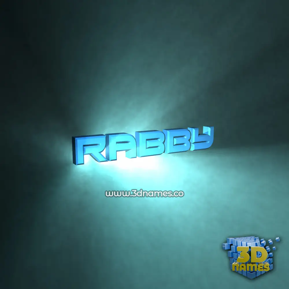 rabby in Light Shine style - 3D name wallpaper