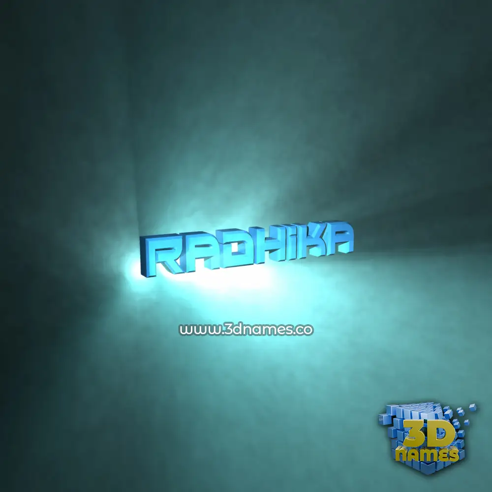 radhika in Light Shine style - 3D name wallpaper