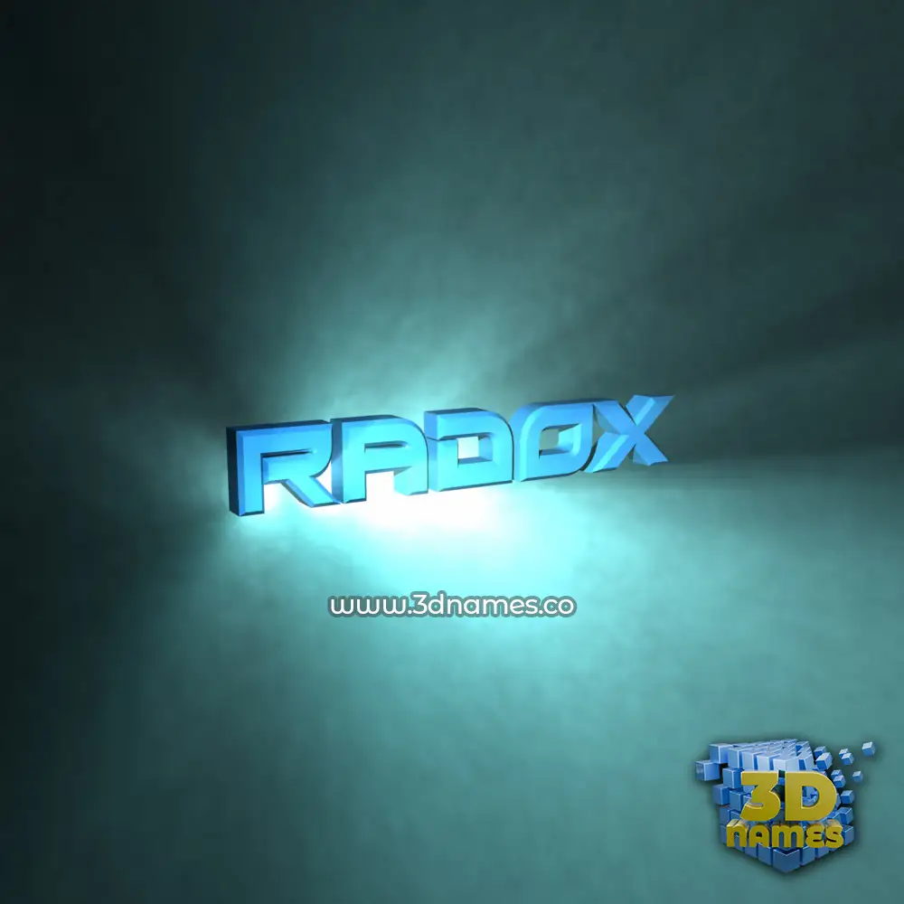 radox in Light Shine style - 3D name wallpaper