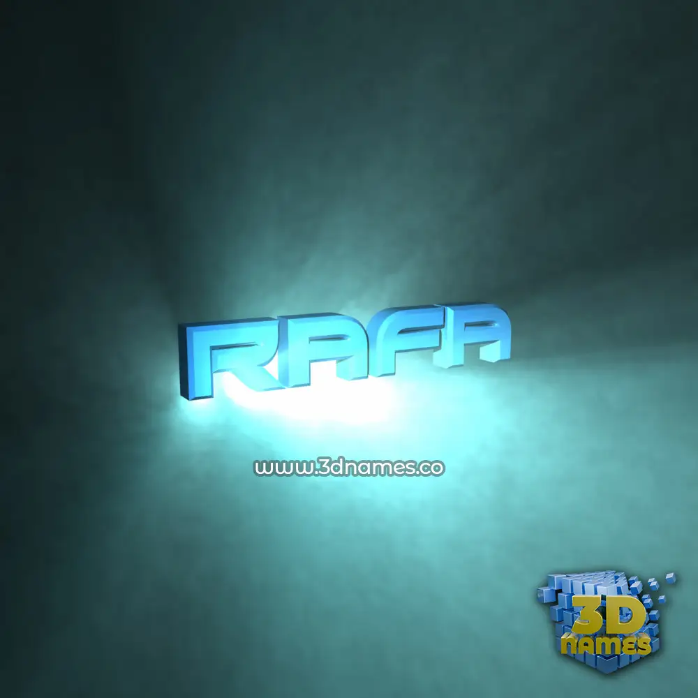 rafa in Light Shine style - 3D name wallpaper