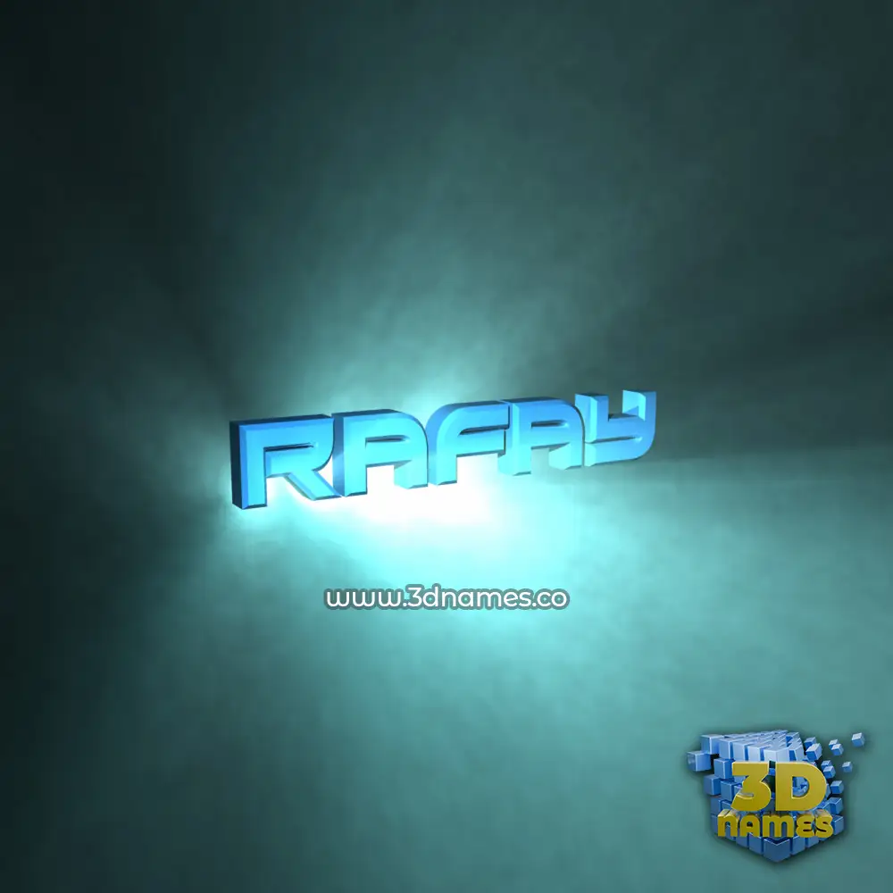 rafay in Light Shine style - 3D name wallpaper