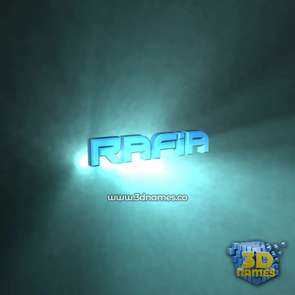 rafia in Light Shine style - 3D name wallpaper