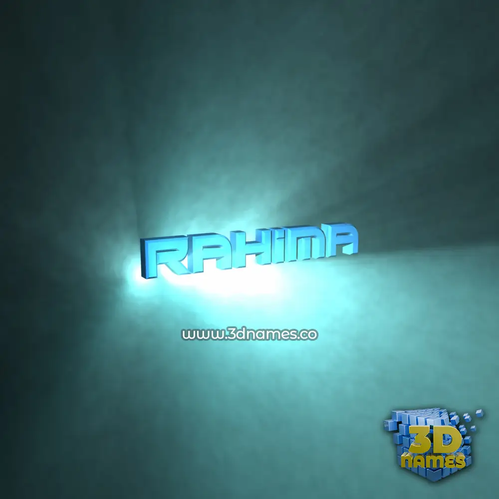 rahima in Light Shine style - 3D name wallpaper