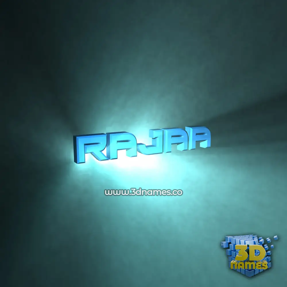 rajaa in Light Shine style - 3D name wallpaper