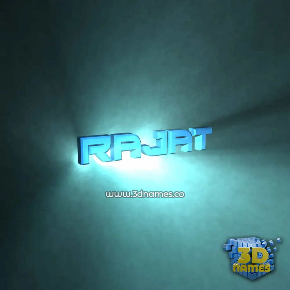 rajat in Light Shine style - 3D name wallpaper