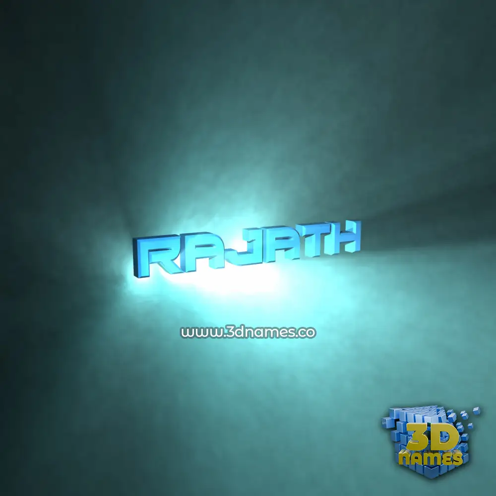rajath in Light Shine style - 3D name wallpaper