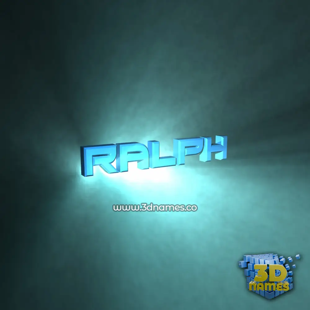 ralph in Light Shine style - 3D name wallpaper