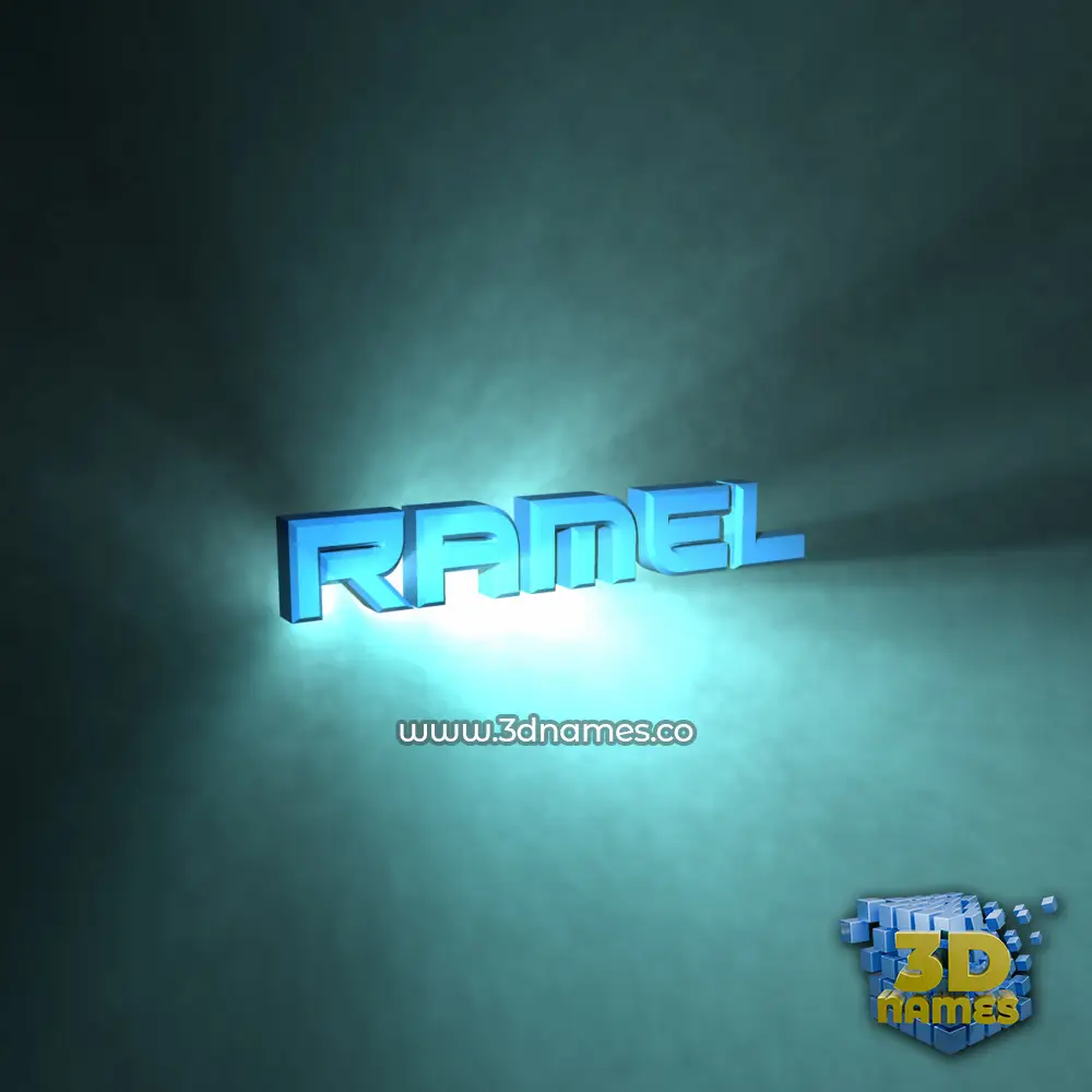 ramel in Light Shine style - 3D name wallpaper