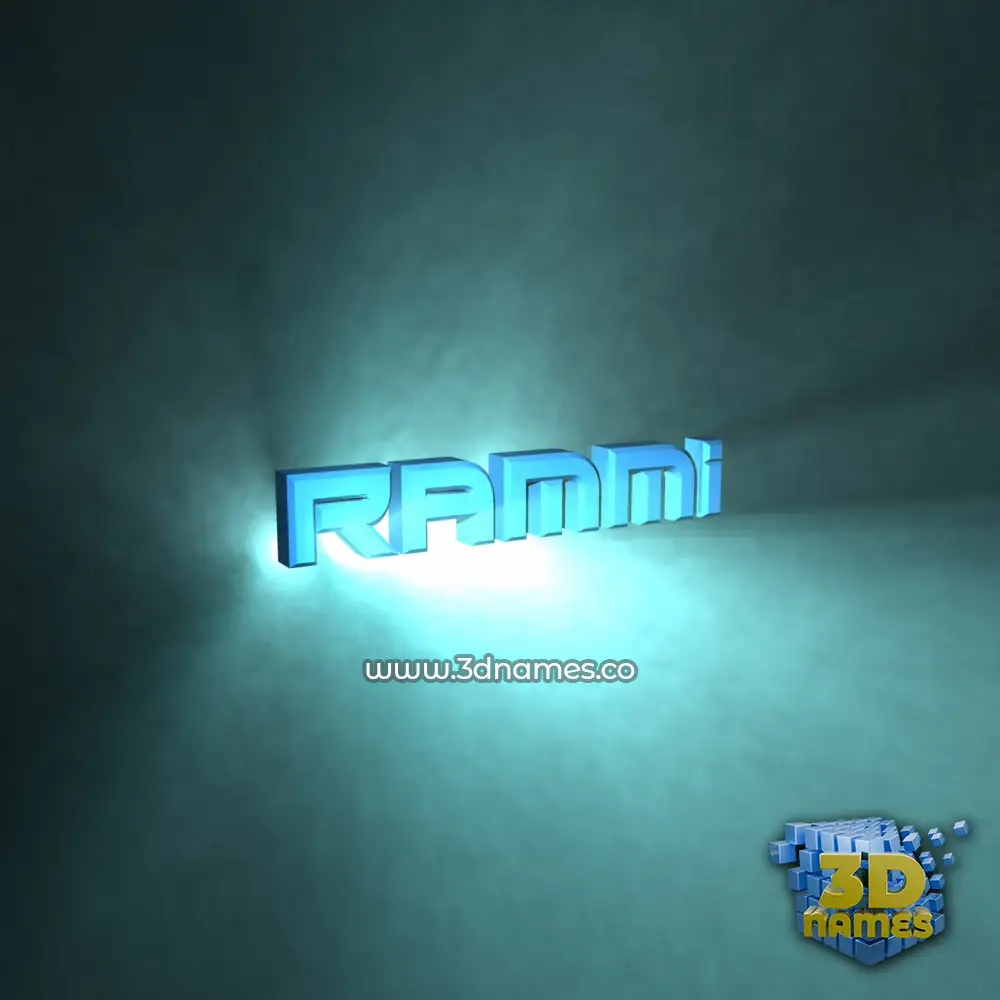 rammi in Light Shine style - 3D name wallpaper