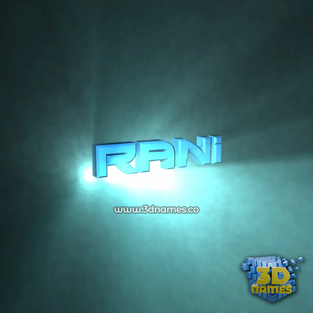 rani in Light Shine style - 3D name wallpaper