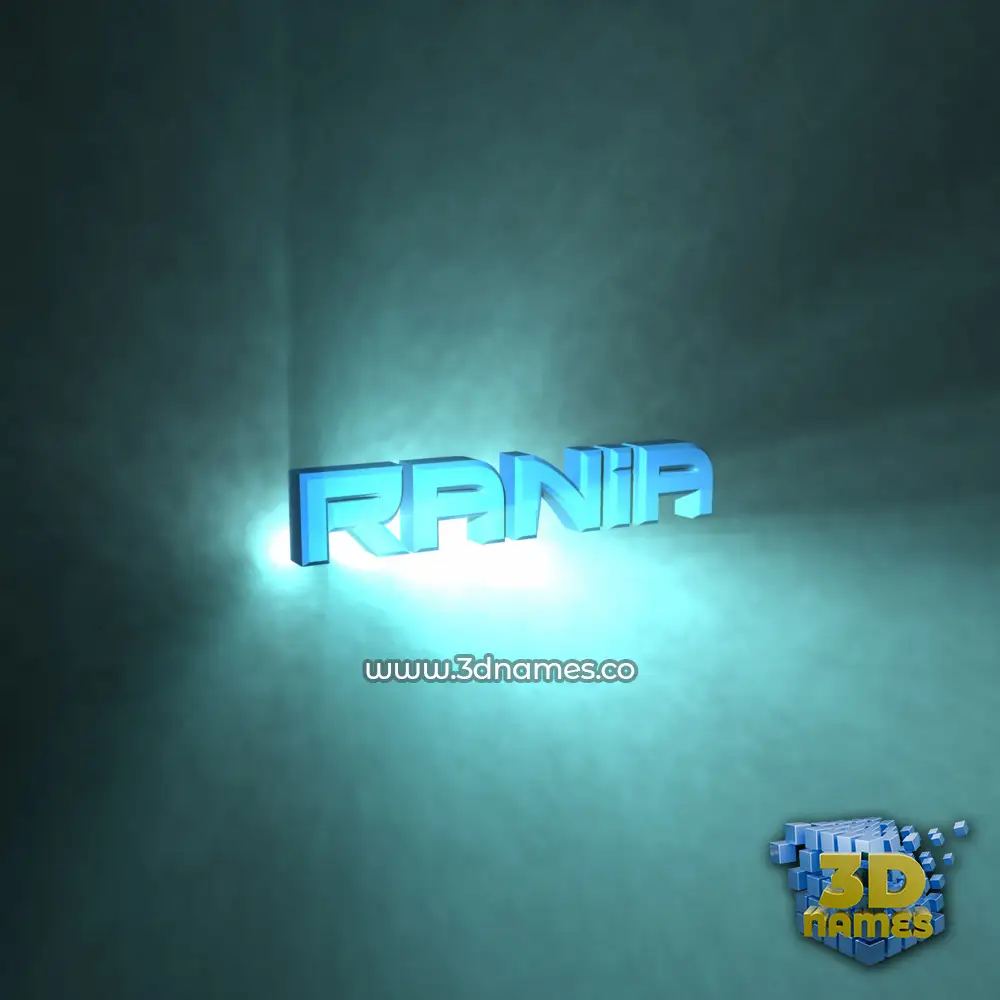 rania in Light Shine style - 3D name wallpaper