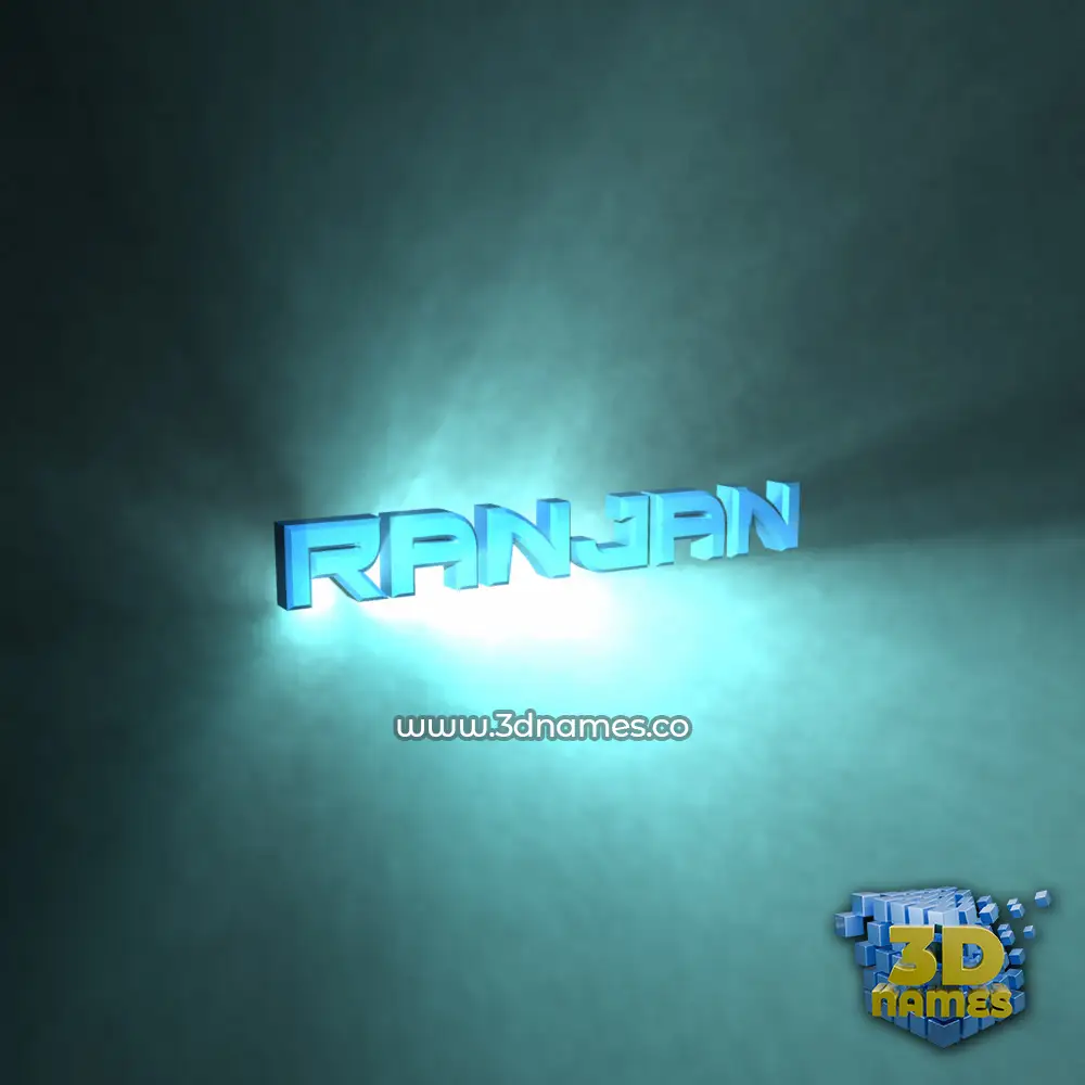 ranjan in Light Shine style - 3D name wallpaper