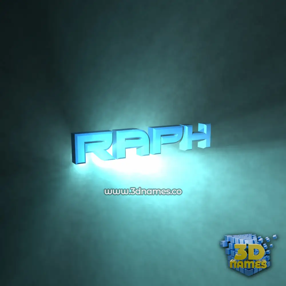 raph in Light Shine style - 3D name wallpaper