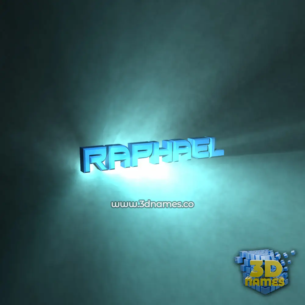 raphael in Light Shine style - 3D name wallpaper