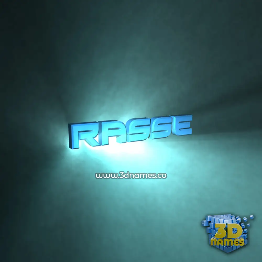 rasse in Light Shine style - 3D name wallpaper