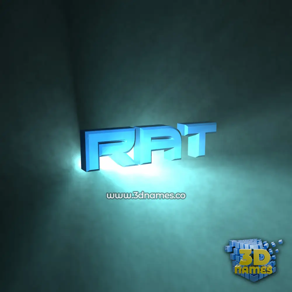 rat in Light Shine style - 3D name wallpaper