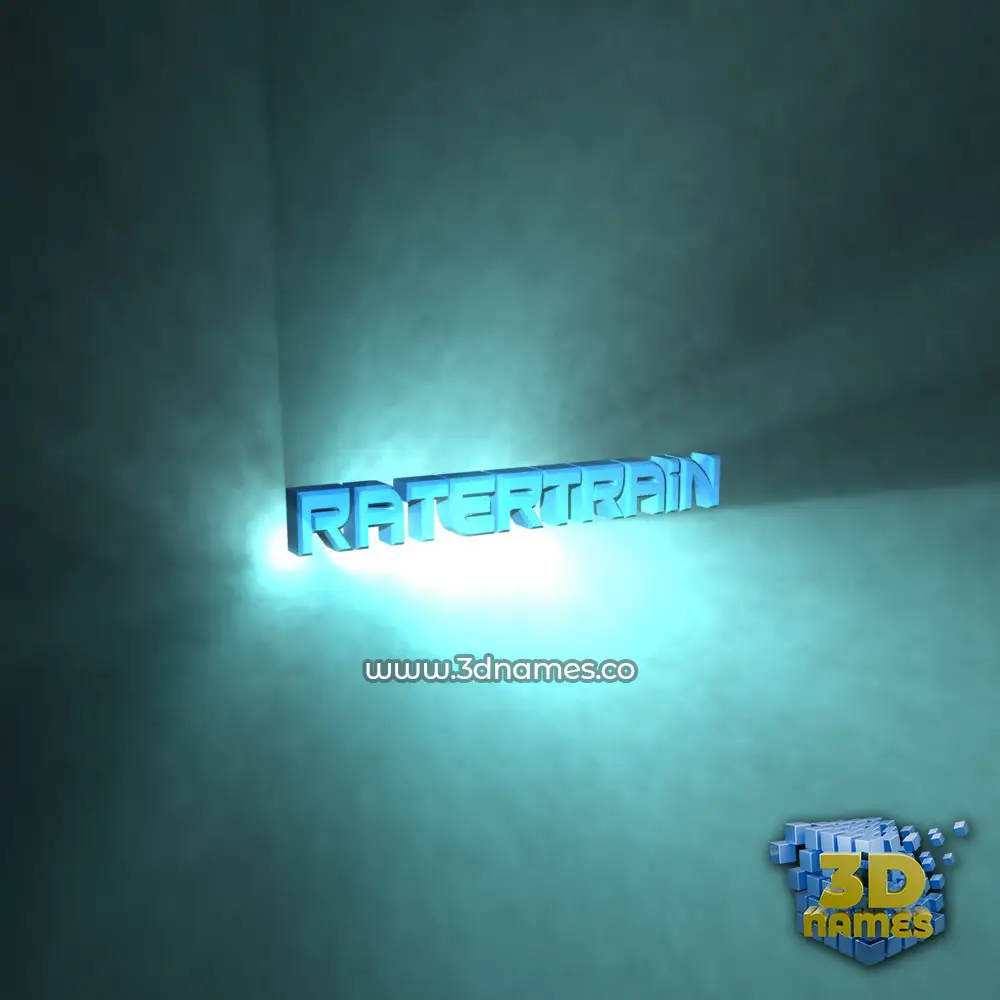 ratertrain in Light Shine style - 3D name wallpaper