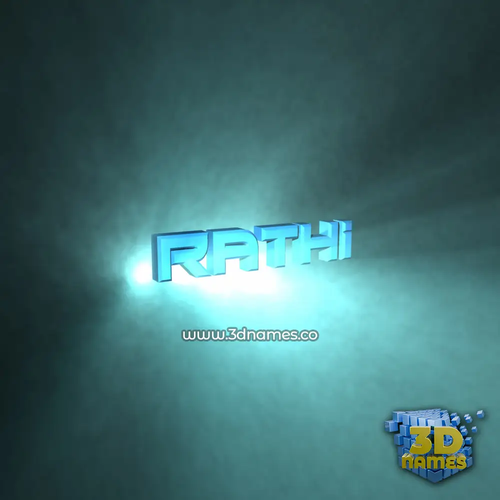 rathi in Light Shine style - 3D name wallpaper