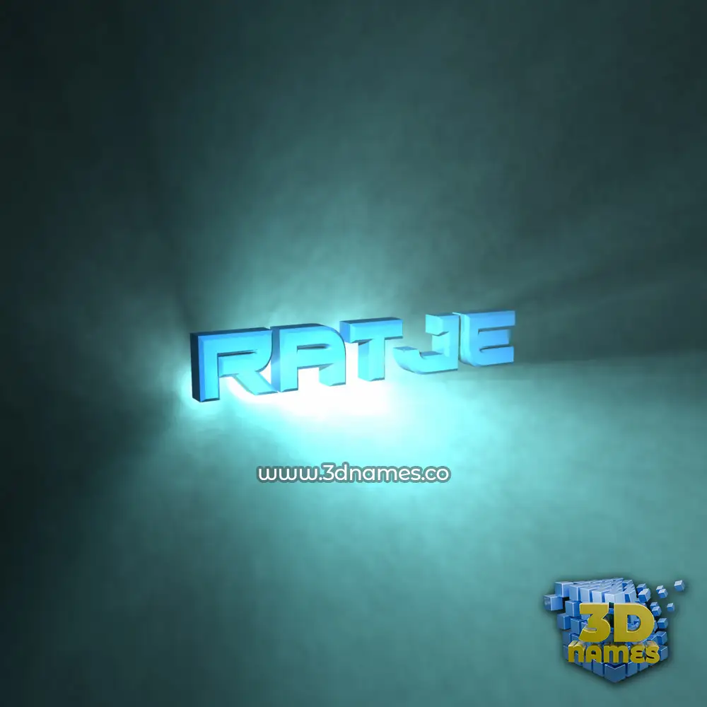 ratje in Light Shine style - 3D name wallpaper