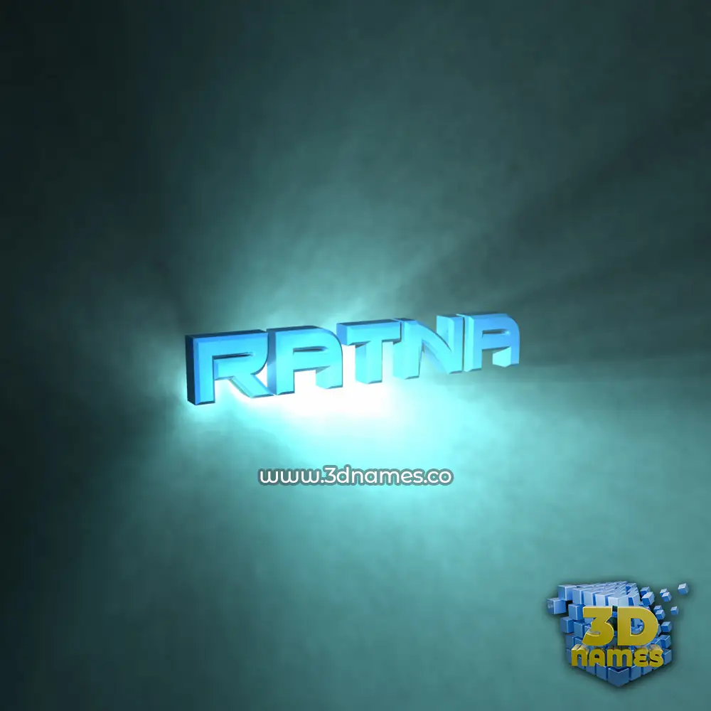 ratna in Light Shine style - 3D name wallpaper
