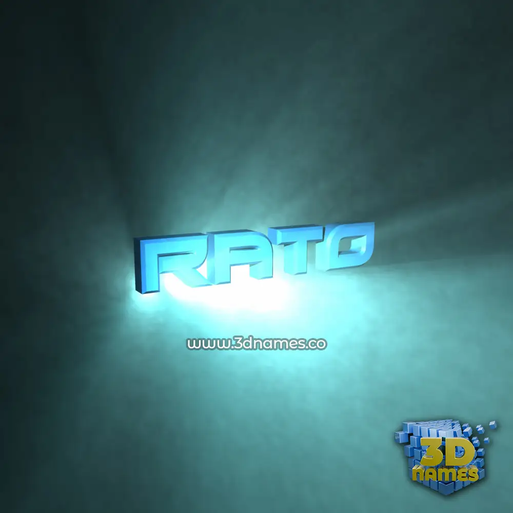 rato in Light Shine style - 3D name wallpaper
