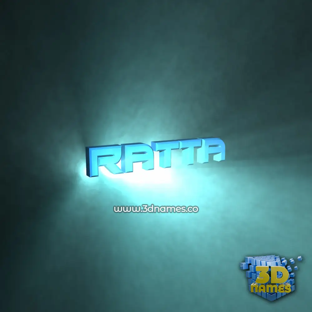 ratta in Light Shine style - 3D name wallpaper