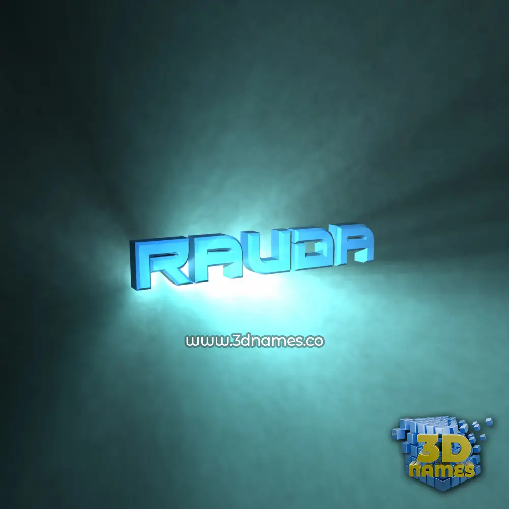 rauda in Light Shine style - 3D name wallpaper