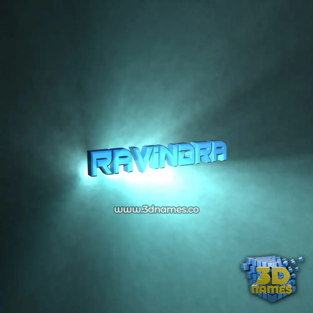 ravindra in Light Shine style - 3D name wallpaper