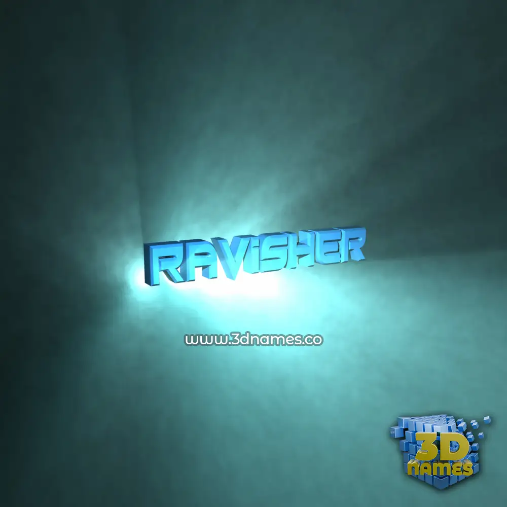 ravisher in Light Shine style - 3D name wallpaper